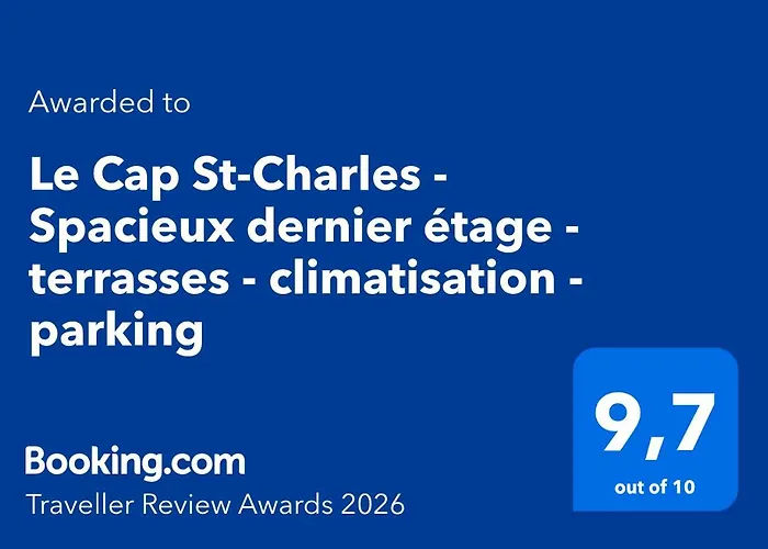 Le Cap St-charles - Spacieux Dernier Etage - Terrasses - Climatisation - Parking Apartment